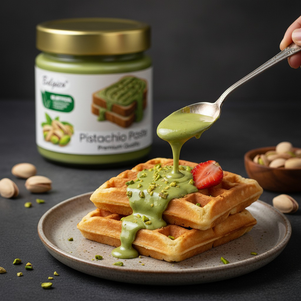 Pistachio Paste – Premium Green Pistachio Spread for Toast, Desserts & Baking – No Artificial Flavors, Colors, Sweeteners, Gluten-Free | Belgico Jar 7oz