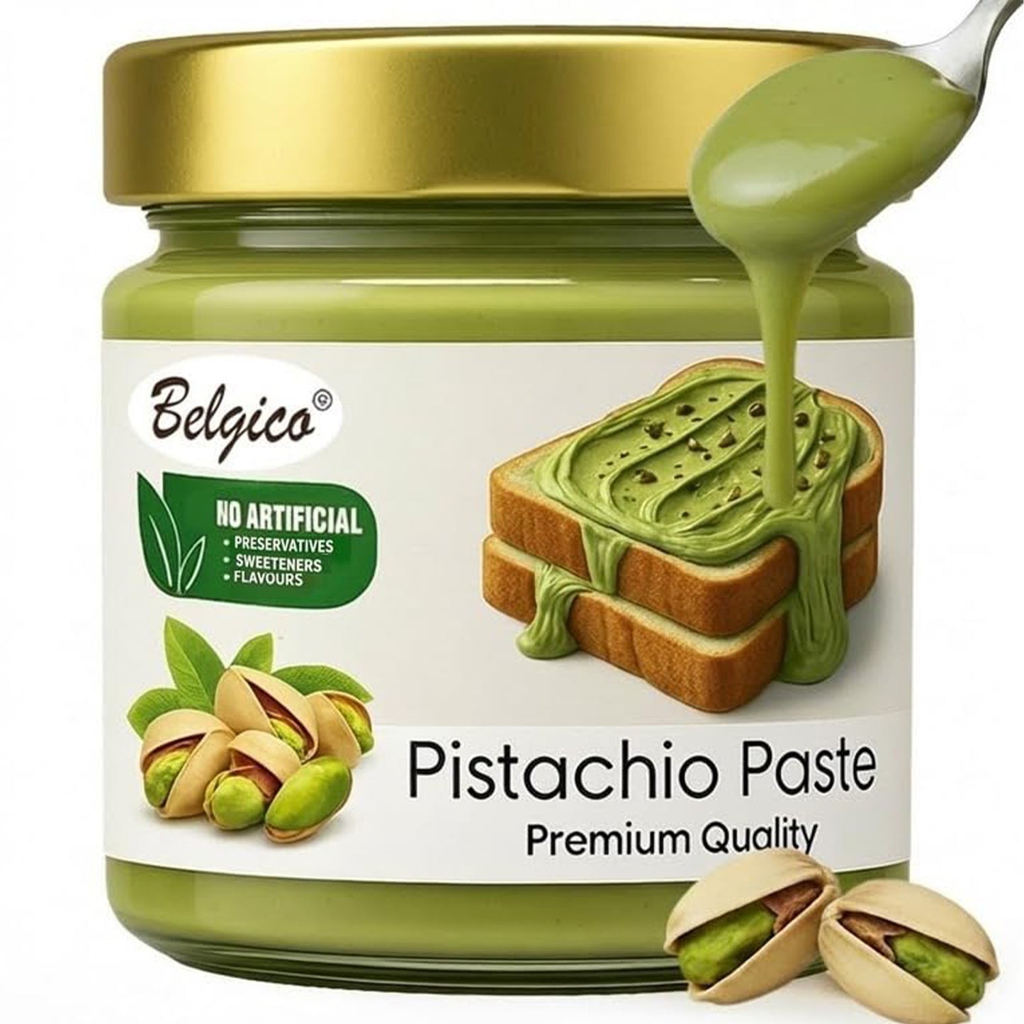 Belgico Pistachio Paste – Premium Pistachio Cream Jar 7oz
