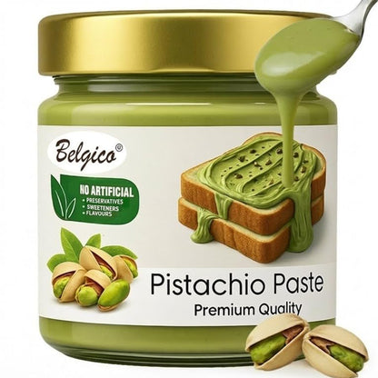 Belgico Pistachio Paste – Premium Pistachio Cream Jar 7oz
