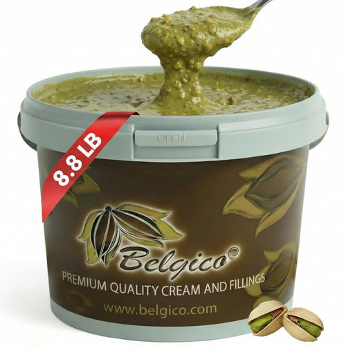 Belgico Pistachio Crunch Sauce — 8.8 lb (4 kg) Bucket