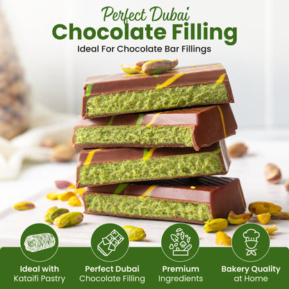 Belgico Crunchy Pistachio Sauce 30% Pistachio with Toasted Pistachio Pieces 7oz (200g)