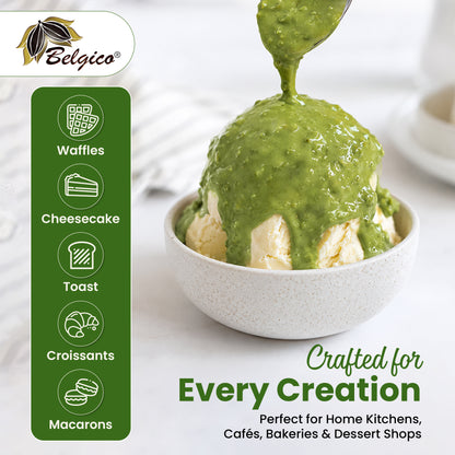 Belgico Pistachio Crunch Sauce 8.8lb (4kg) Bulk Bucket
