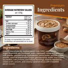 Belgico Pecan Crunch Caramel Sauce bulk bucket open lid showing texture