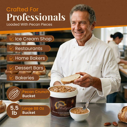 Belgico Pecan Crunch Caramel Sauce used in bakery pastry filling