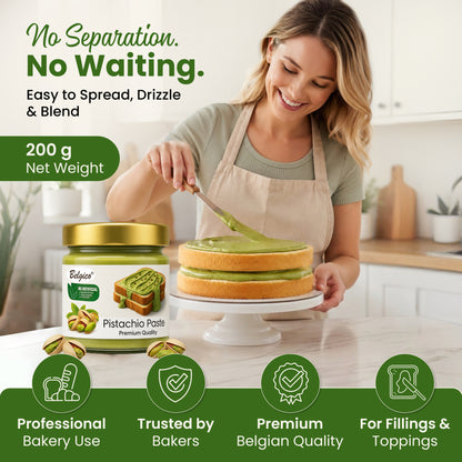 Belgico Pistachio Paste – Premium Pistachio Cream Jar 7oz