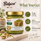 Belgico Crunchy Pistachio Sauce, 30% — 7 oz Jar