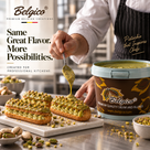 Belgico Pistachio Crunch Sauce — 8.8 lb (4 kg) Bucket