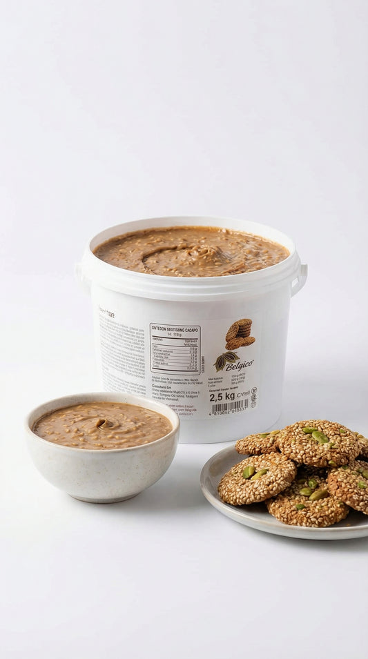 Belgico Barazek Crunch Sauce & Dessert Variegate, 5.5 lb Bulk Bucket