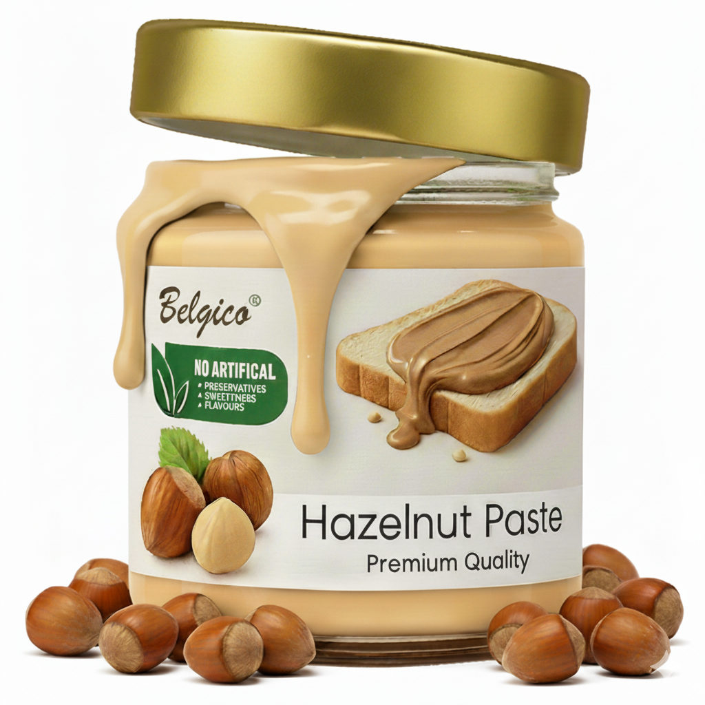 Belgico Hazelnut Paste – Premium Hazelnut Cream Jar 7oz
