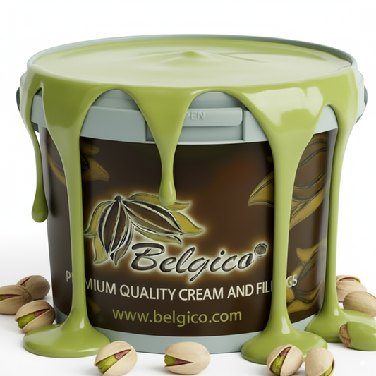 Belgico 8.8 lb(4kg) Pistachio Cream Bulk Bucket–Premium Pistachio butter Tub,Big Pistacho Paste and Spread for Dubai Chocolate