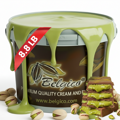 Belgico 8.8 lb(4kg) Pistachio Cream Bulk Bucket