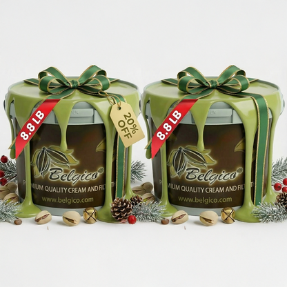 Belgico 8.8 lb(4kg) Pistachio Cream Bulk Bucket