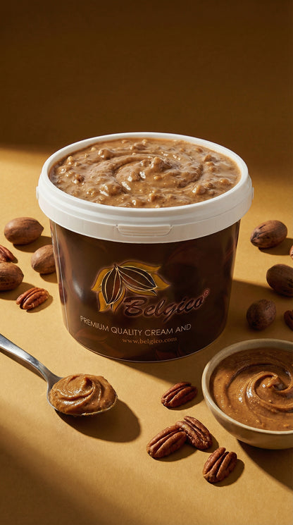 Belgico Pecan Crunch Sauce & Dessert Variegate, 5.5 lb Bulk Bucket