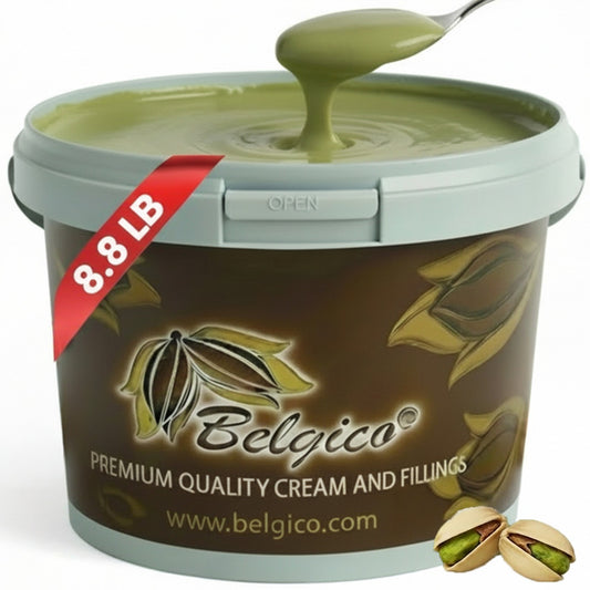 Belgico 8.8 lb(4kg) Pistachio Cream Bulk Bucket