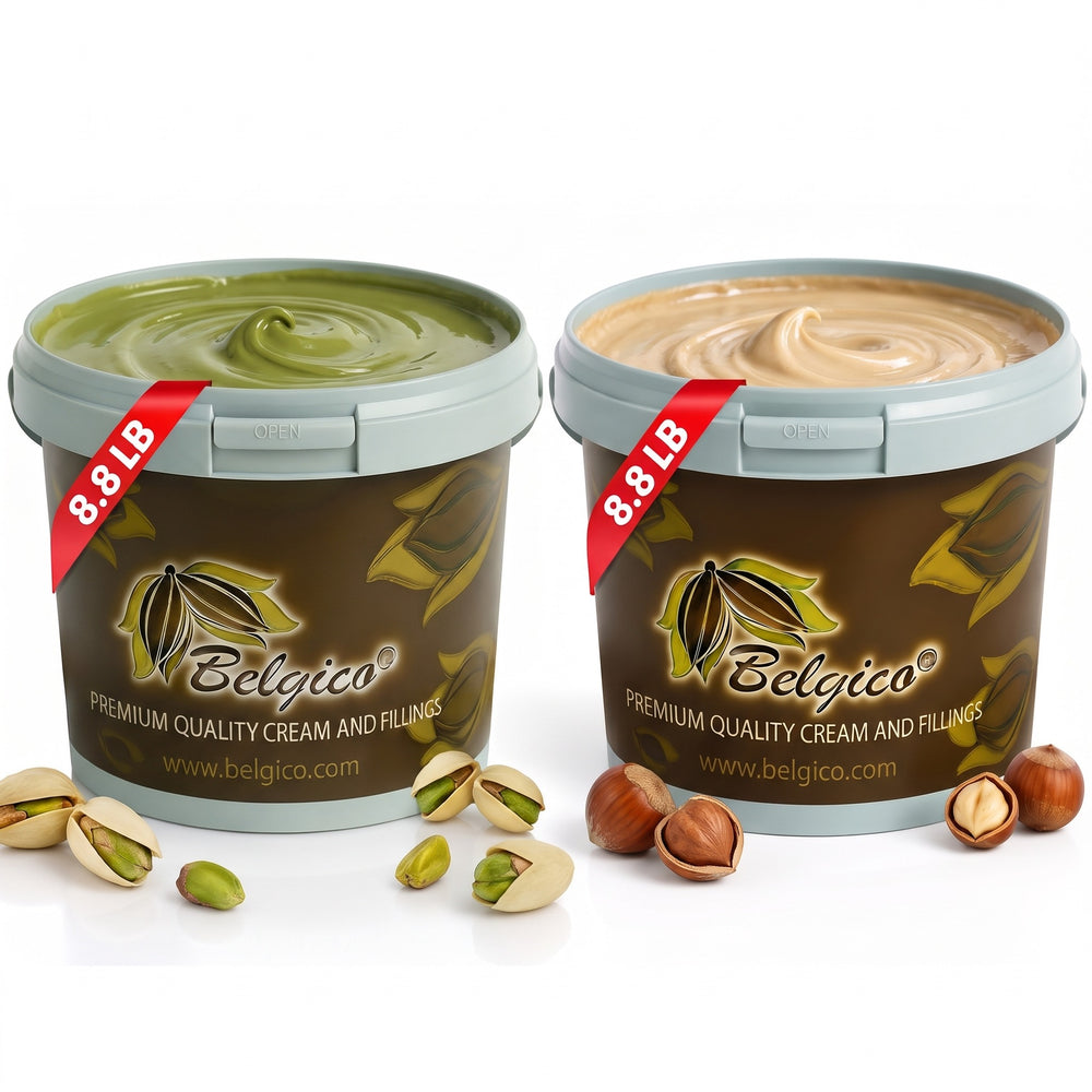 Belgico Perfect Duo – Pistachio & Hazelnut Cream (2 × 4 kg Buckets)