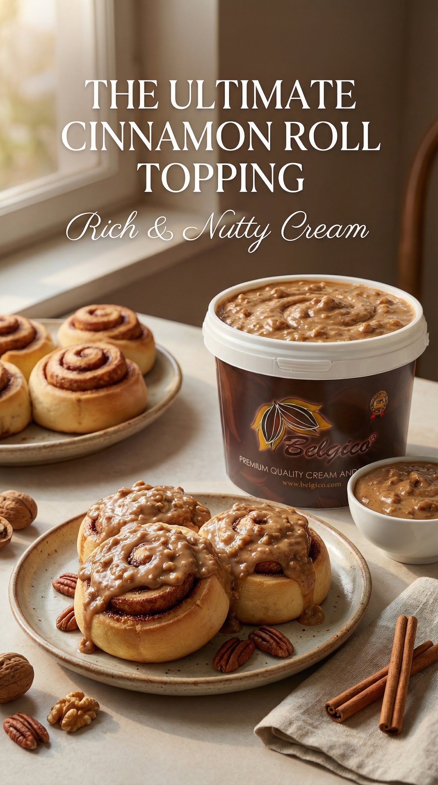 Belgico Pecan Crunch Sauce & Dessert Variegate, 5.5 lb Bulk Bucket