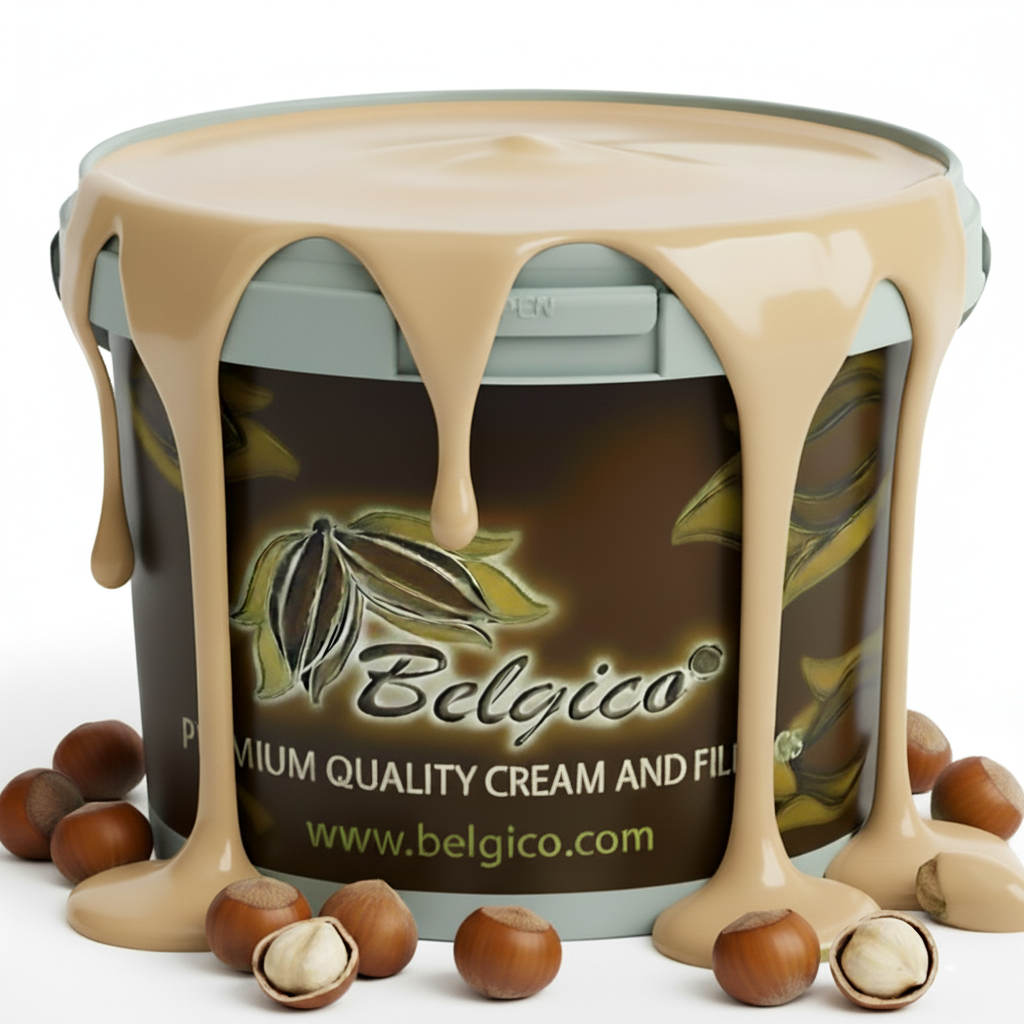 Belgico 8.8 lb(4kg) Hazelnut Cream Bulk Bucket